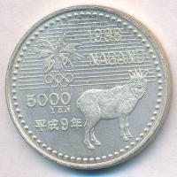 Japán 1998. 5000Y Ag "Naganói Téli Olimpia 1998 / Hoki játékos" T:BU 
Japan 1998. 5000 Ye...