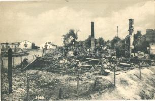 1917 Zerstörte Maschinenfabrik / WWI bombed machine factory, ruins