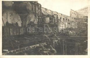 1918 Verbrannte Zuckerfabrik / WWI bombed sugar factory, ruins (EK)