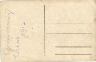 1917 Gimes országhatár, gőzmozdony katonai táborral / WWI K.u.k., country border, locomotive with mi...