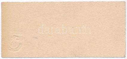 1949. "Budapest Csokoládégyár gyárimunkás törtcsoki utalvány" 20dkg keserű csokira, replik...