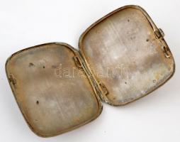 Alpakka cigarettatárca, jelzett, 9x8 cm