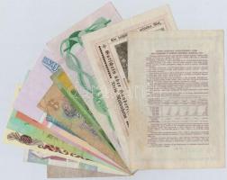 12db-os vegyes bankjegy tétel, közte Olaszország, Lengyelország, Brazília, Ghána, Suriname, Szovjetu...