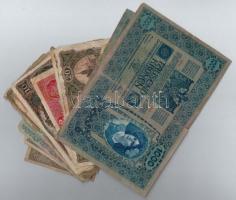 1902-1923. 24db-os vegyes magyar és osztrák korona bankjegy tétel T:III-V