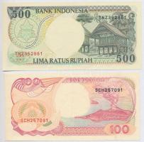 Indonézia 1992. 100R + 500R T:I-II Indonesia 1992. 100 Rupiah + 500 Rupiah C:UNC-XF Krause 127, 128