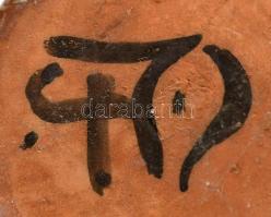 Kerámia korsó, fehérmázas, jelzett, apró mázhibával, m: 32 cm