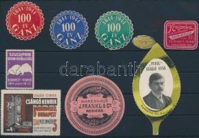 9 klf levélzáró: 100 éves a GANZ klf színű pecsétbélyegek + Szűcsipari divatkiállítás, Resica és zászlógyár, R!
