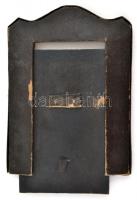 Virágmintás régi fém képkeret, 16,5x12,5 cm