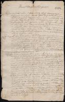 1794 Németh István olaszliszkai plébános levele a város tanácsának, melyben a város állapotáról értekezik egy a város küldöttsége által készített munka kapcsán. 3 beírt oldal