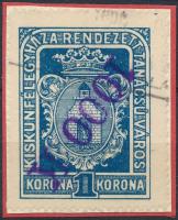 1923 Kiskunfélegyháza R.T.V. 13 a sz. okirati illetékbélyeg (20.000)
