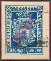 1924 Kiskunfélegyháza R.T.V. 19 sz. okirati illetékbélyeg (20.000)