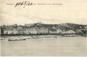 Budapest II. Rózsadomb (Rózsahegy) látképe, Szent Lukcás és Császár fürdő