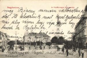Nagykanizsa, osztrák-magyar bank palotája, utca, templom