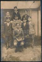 cca 1892-1900 Bp., A Zerge utcai községi reáltanoda osztály + kis csoportkép, 13x8,5 és 13,5x20,5 cm