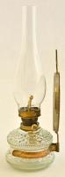 Lampart üvegtestű petróleumlámpa, jelzett, m: 36 cm