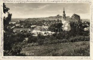 Dévény, Theben a. d. Donau, Devin; látkép templommal / panorama view with chuch