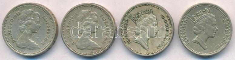 Nagy-Britannia 1983-1991. 1Ł (4xklf) T:2,2-
Great Britain 1983-1991. 1 Pound (4xdiff) C:XF,VF
