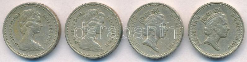 Nagy-Britannia 1983-1989. 1Ł (4xklf) T:2,2-
Great Britain 1983-1989. 1 Pound (4xdiff) C:XF,VF