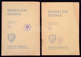 1939 Debreceni Szemle XIII. évf. 134.,137. számok, 1939. Július, Október. Papírkötésben.