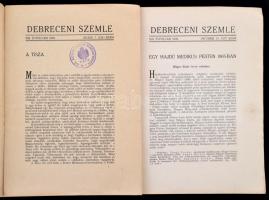 1939 Debreceni Szemle XIII. évf. 134.,137. számok, 1939. Július, Október. Papírkötésben