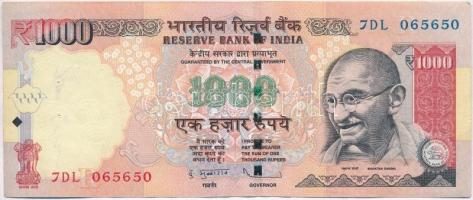 India 2013. 1000R T:II-,III tűly. India 2013. 1000 Rupees C:VF,F needle hole