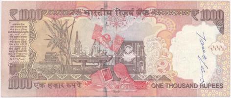 India 2013. 1000R T:II-,III tűly.
India 2013. 1000 Rupees C:VF,F needle hole