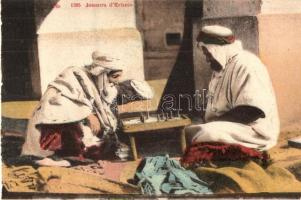 Joueurs dEchecs / Arab chess game (from postcard booklet)