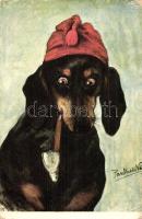 Dog with pipe. B.K.W.I. 341-2. s: Karl Pankratz (EK)