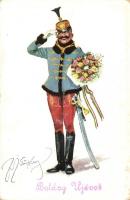 3 db RÉGI Fritz Schönpflug művészlap / 3 pre-1945 Fritz Schönpflug art postcards