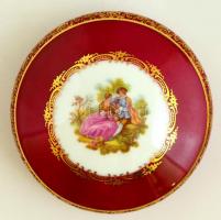 Limoges Castel kis doboz, matricás, jelzett, hibátlan, d:12,5 cm