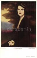 Greta Garbo / Fernet Branca Italian art postcard. Metro Goldwyn s: Nanni