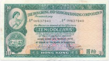 Hongkong 1978. 10$ T:III Hong Kong 1978. 10 Dollars C:F Krause 182