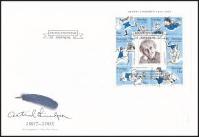 2002 Astrid Lindgren kisív Mi 2275-2281 FDC-n