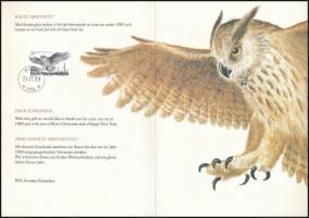 Bagoly emléklap Owl memorial sheet