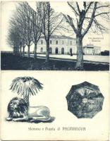 Palmanova, Stazione / Bahnhof / railway station - 2 pre-1945 postcards from postcard booklet