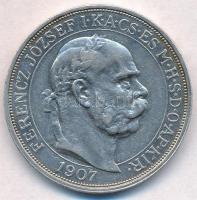 1907KB 5K Ag "Ferenc József koronázásának 40. évfordulója" T:2 
Adamo K7.1