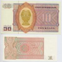 Burma 1973. 10K + Mianmar 1990. 1K T:I,I-
Burma 1973. 10 Kyats + Myanmar 1990. 1 Kyat C:UNC,AU
Kra...