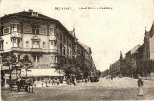 Budapest VIII. József körút, villamos, Valéria Kávéház (EK)