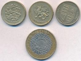 Nagy-Britannia 1997-2011. 1Ł (3xklf) + 2000. 2Ł T:2,2- Great Britain 1997-2011. 1 Pound (3xdiff) + 2000. 2 Pounds C:XF,VF