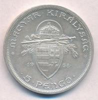 1938. 5P Ag "Szent István" T:1-
Adamo P8.1