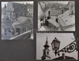 cca 1950-1970 Több, mint 100 jól komponált városképet tartalmazó fényképalbum. Budapest, Óbuda, a Vá...