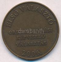 2006. Budaörs / Első választó - Országgyűlési Képviselő Választás Br emlékérem tokban (42,5mm) T:2 ph.