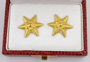 2 db katonai rangjelző csillag, díszdobozban