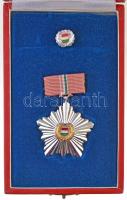 ~1955. Hazafias Népfront kitüntetés hátoldalon 369 számjelzéssel, miniatűrrel és eredeti adományozói dísztokban T:1