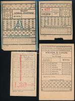 Budapesti közlekedési jegyek (FVKV, BKV, BSzKRt, stb.), 9 db