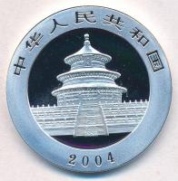 Kína 2004. 10Y Ag "Panda" részben aranyozott (1oz/0.999) T:PP 
China 2004. 10 Yuan Ag &qu...