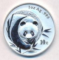Kína 2003. 10Y Ag Panda (1oz/0.999) T:PP  China 2003. 10 Yuan Ag Panda (1oz/0.999) C:PP