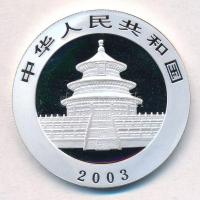 Kína 2003. 10Y Ag "Panda" (1oz/0.999) T:PP 
China 2003. 10 Yuan Ag "Panda" (1oz...
