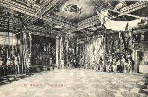 Pidhirtsi, Podhorce; Sypialnia króla Jana III, Sala rycerska / Castle interior - 2 pre-1945 postcards