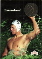 2 db MODERN sport motívumlap; Zsivótzky Gyula, magyar vízilabda válogatott Dreher reklámlap / 2 modern sport motive postcards; Zsivótzky Gyula, Water polo